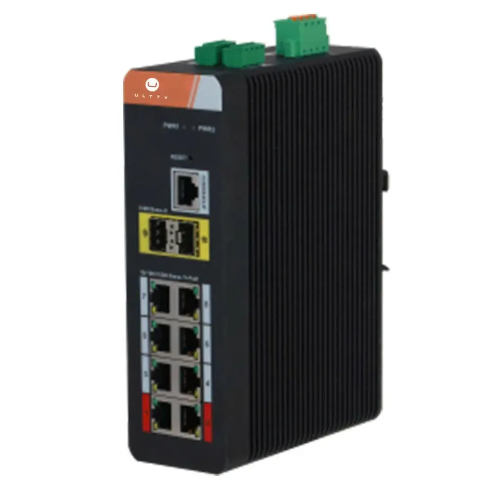 Thiết bị chuyển mạch công nghiệp U ULTTY UPIS8-120-2108, 10 cổng, tích hợp 8 cổng PoE