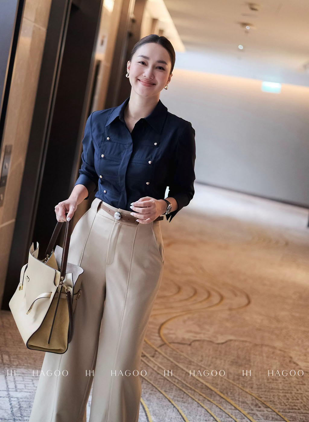Quần suông đỉa liền thân phối đáp quần HAGOO_thumbnail_4