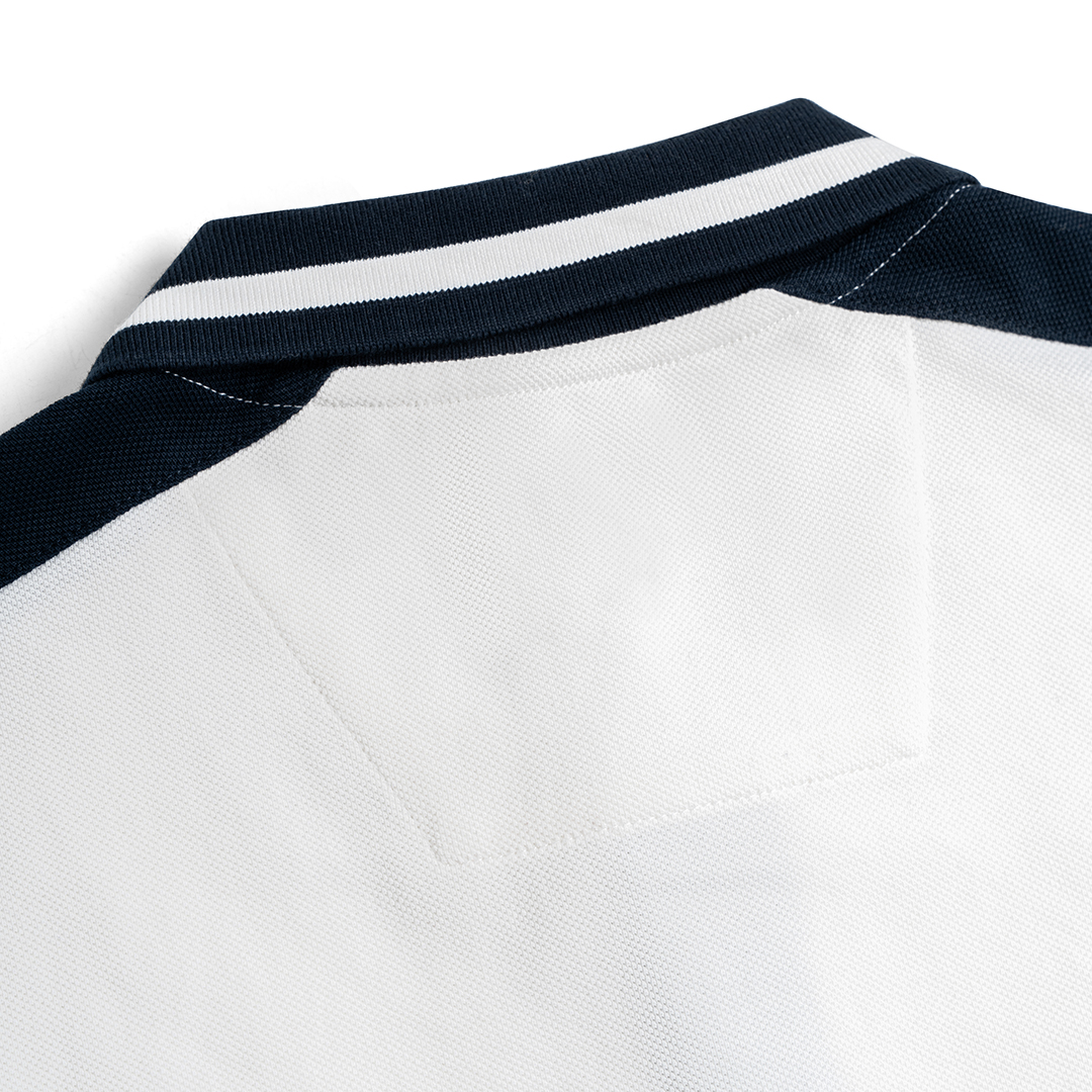 Áo Polo Raglan Phối Màu Trắng/Navy_thumbnail_2