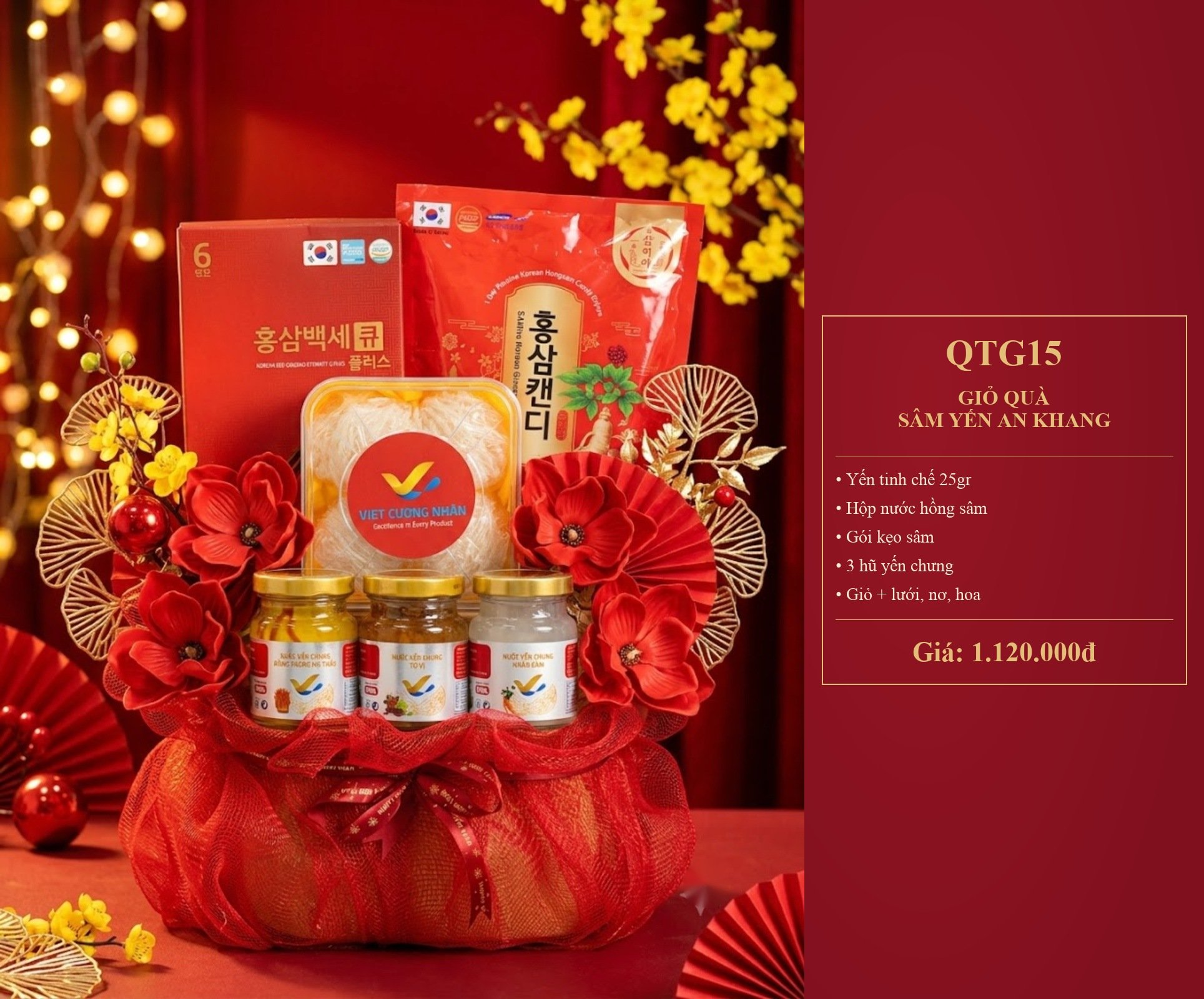 [QT49] GIỎ QUÀ HỒNG PHÚC