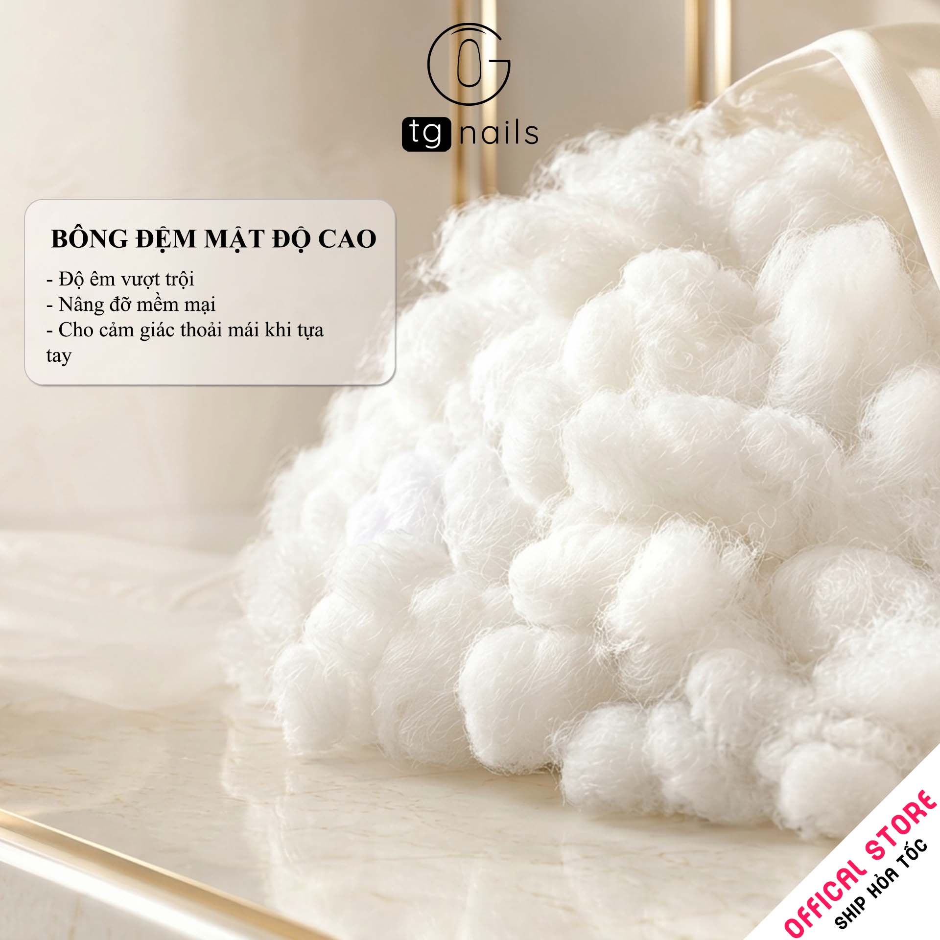 Kệ kê tay làm nail, model: H6, khung nhựa ABS, nhồi đệm bọc giả da PU, kích thước: (322*108*120)mm. Nhãn hiệu: TG Nails, mới 100%_thumbnail_4
