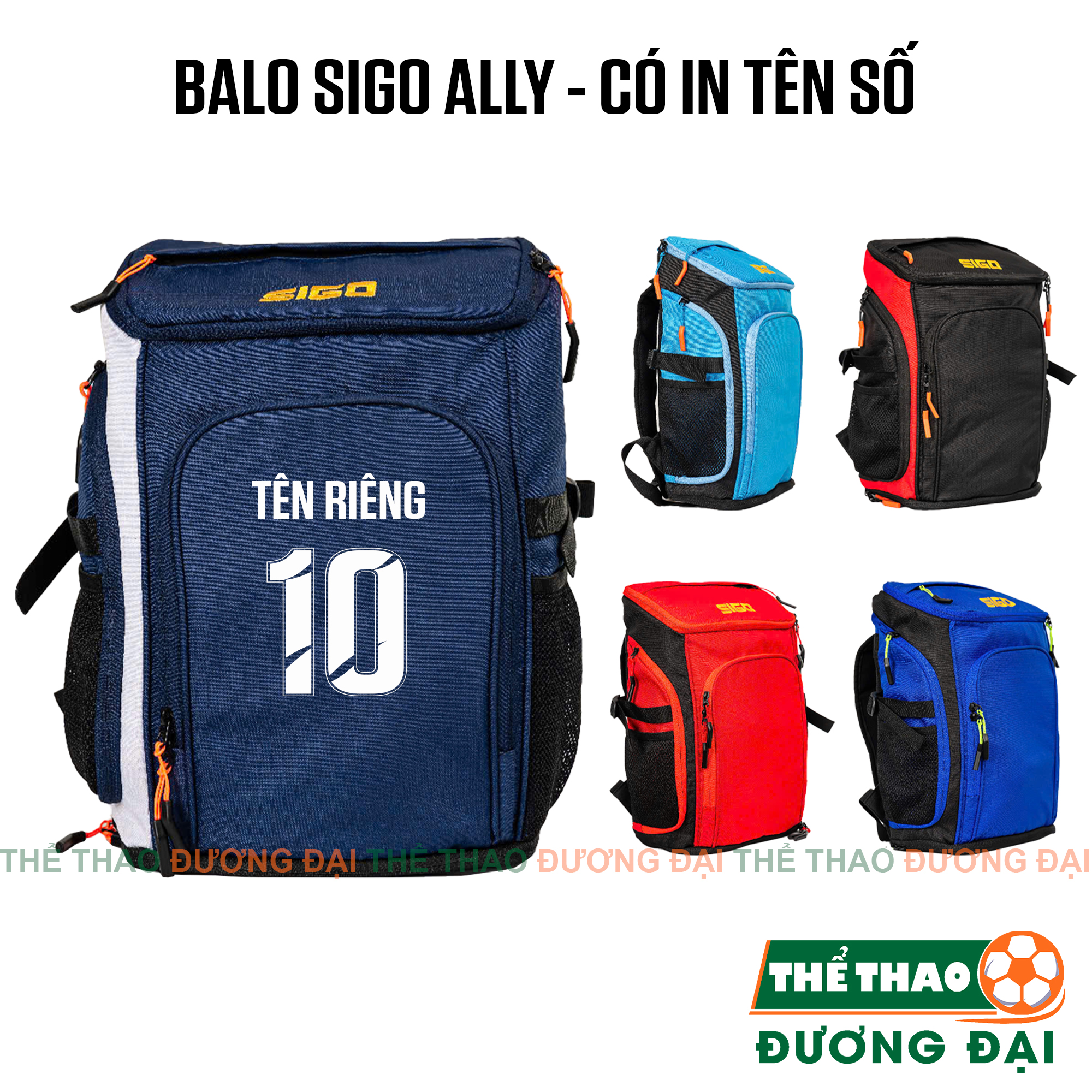 Balo Thể Thao Sigo Ally Có Ngăn Đựng Giày Riêng Kiểu Dáng Năng Động Chống Nước Thể Thao Đương Đại