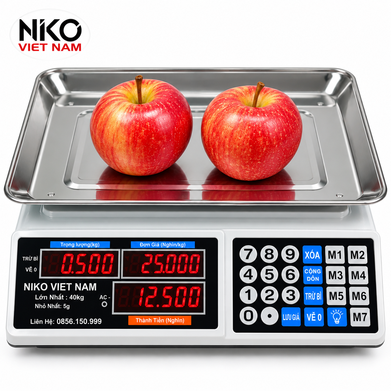 Cân Điện Tử Tính Tiền 40KG – 2 Màn Hình Trước Và Sau