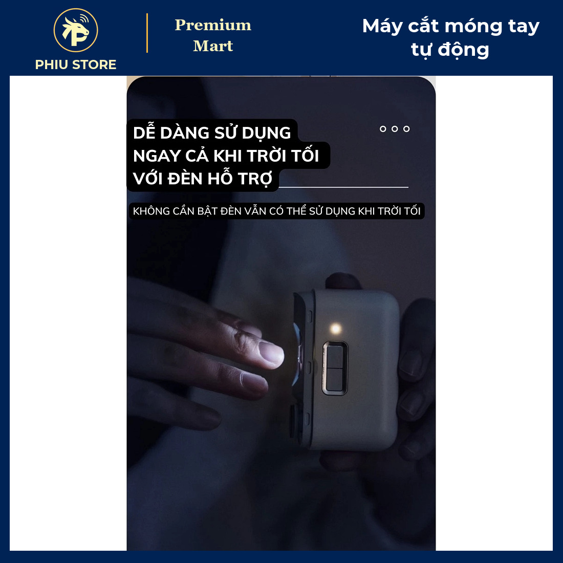Máy Cắt Mài Móng Tay Điện Tự Động Có Đèn LED, Sạc Type-C, Cắt Và Dũa Móng Cho Cả Nhà - PHIU STORE_thumbnail_5