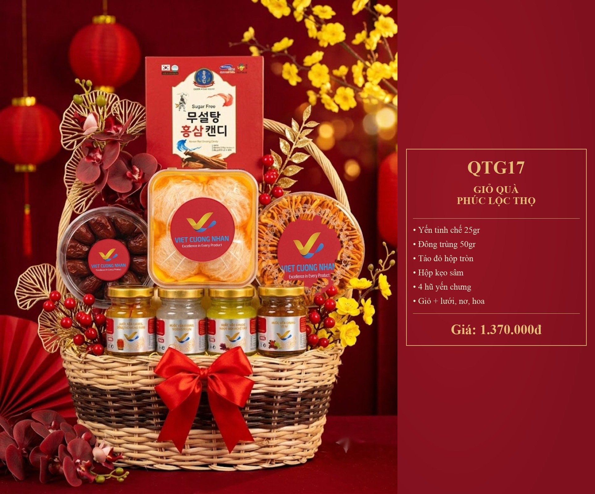 [QT51] GIỎ QUÀ PHÚC LỘC THỌ