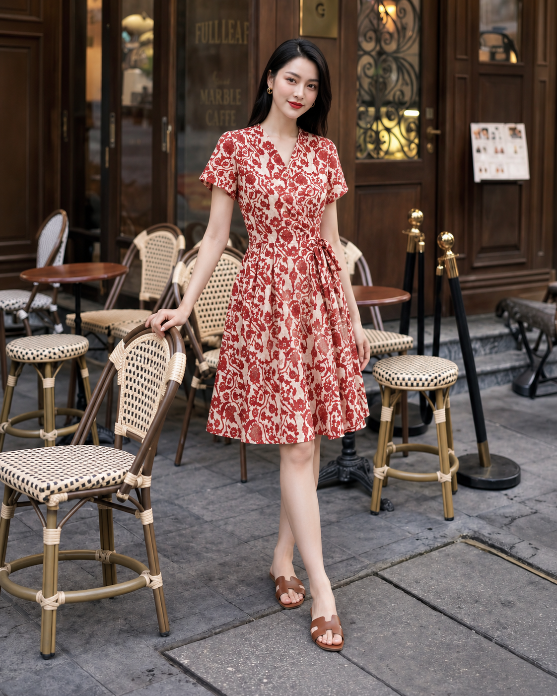 LV013 - VÁY HỌA TIẾT