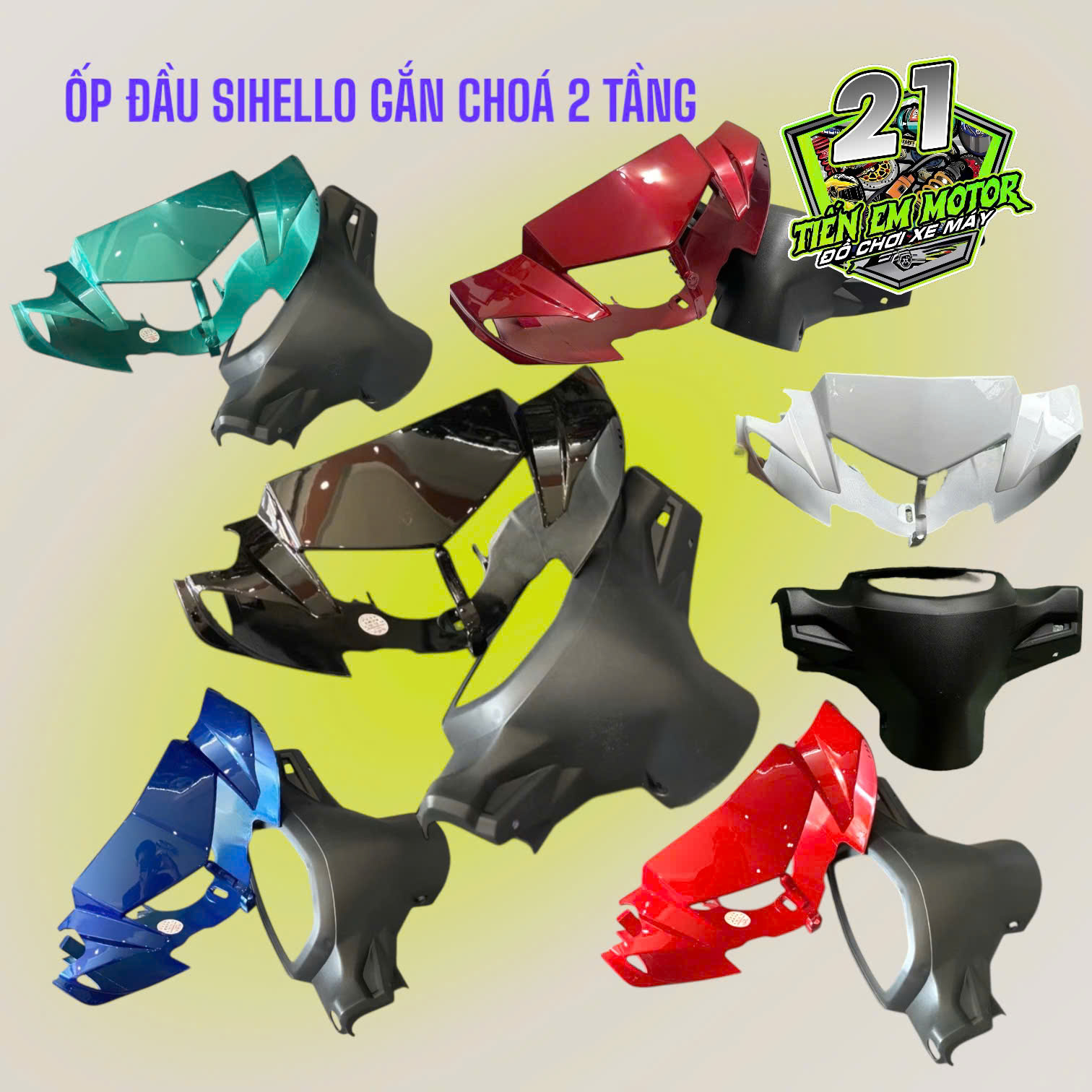 Ốp đầu trước Sihello Sirius xăng cơ - Nhựa ABS loại 1