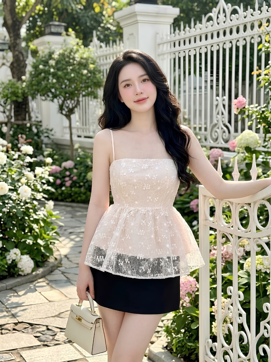 AOM43 - Áo 2 Dây Ren Peplum Cao Cấp_thumbnail_6