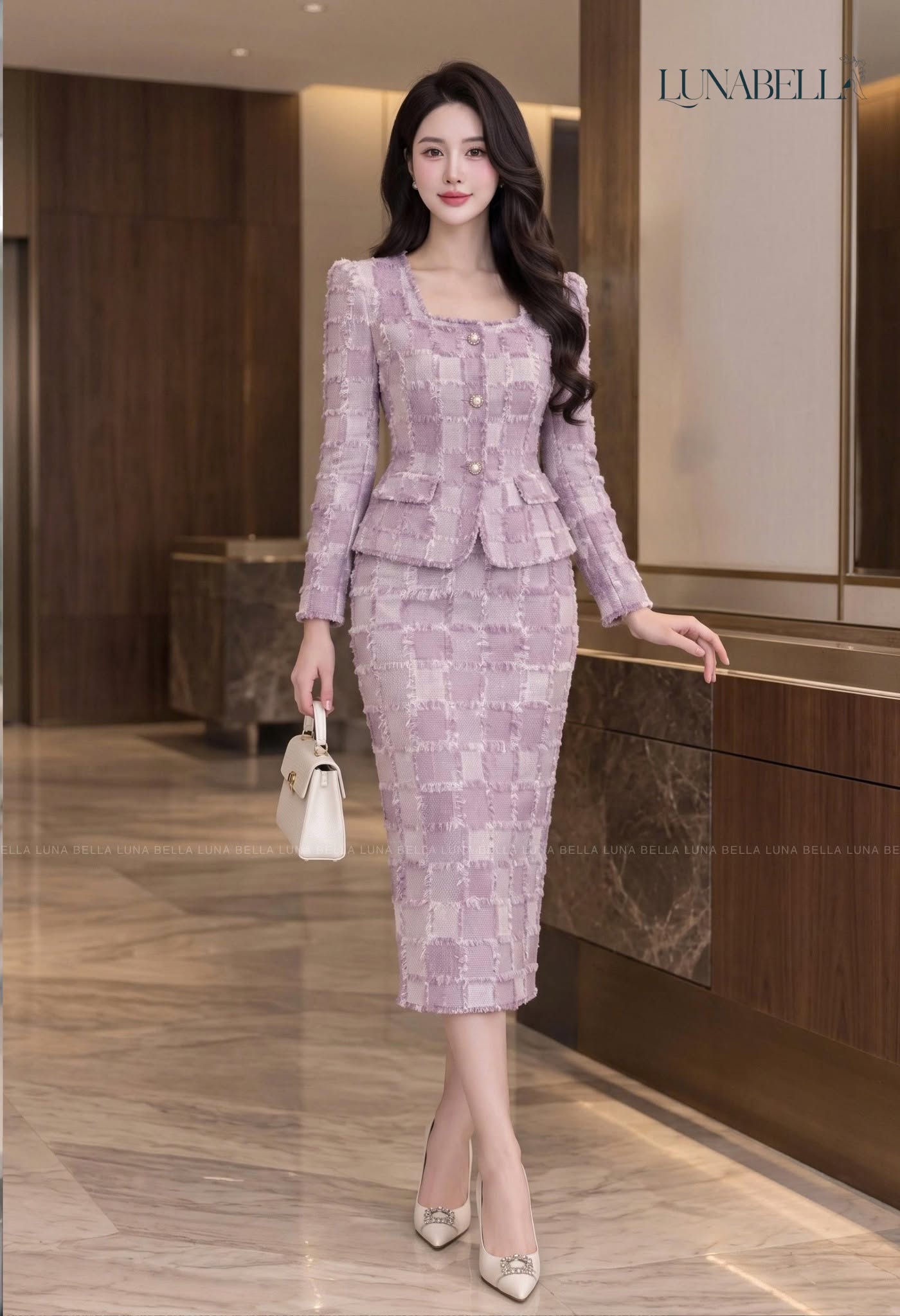 Áo vest dài tay không cổ LAVIE màu TÍM_thumbnail_2