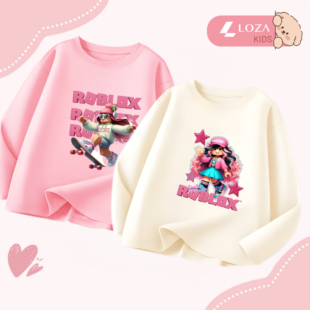 Áo thun dài tay bé gái hình Roblox dễ thương - Loza Kids  KT013_thumbnail_2