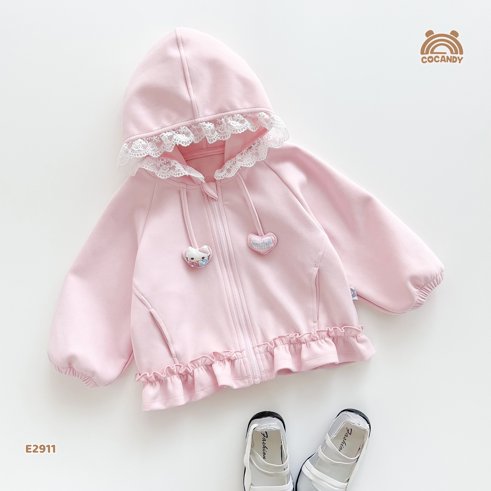 Áo khoác nỉ HỒNG phối bèo ren_thumbnail_3