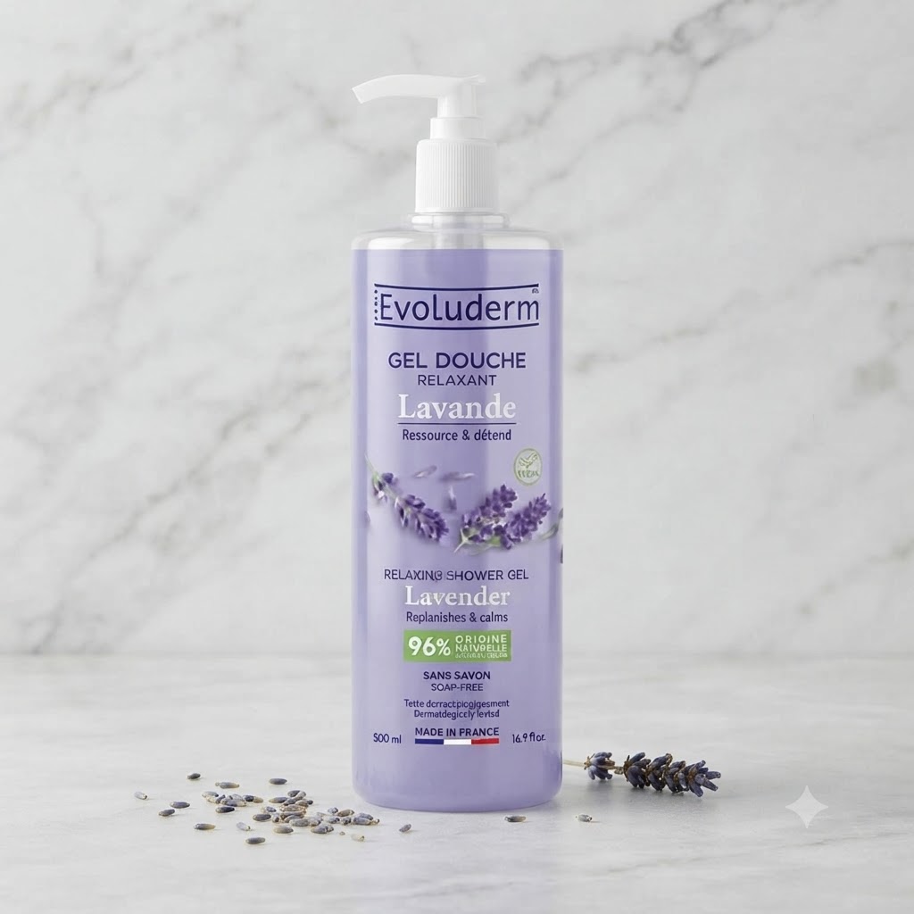 Gel tắm dưỡng da tinh chất Lavender Evoluderm 500ml_thumbnail_2