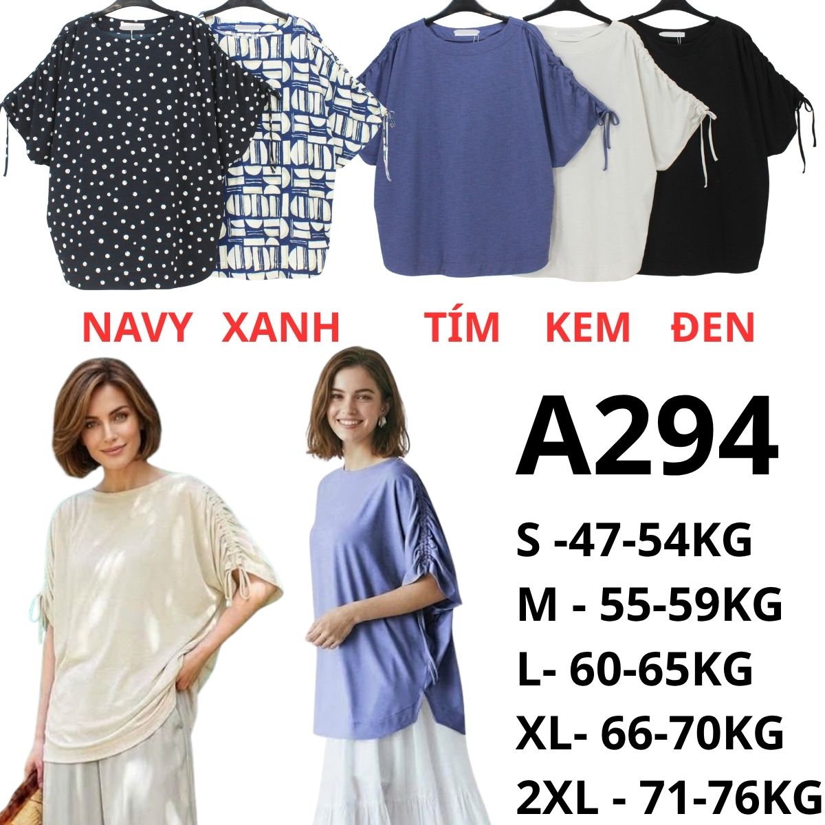 A294 - Áo kiểu Nhật