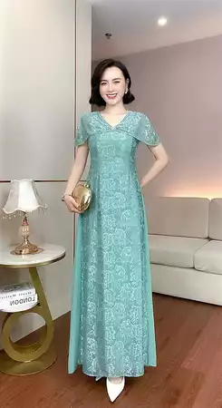 Đầm đỏ tay ngắn T824_thumbnail_4