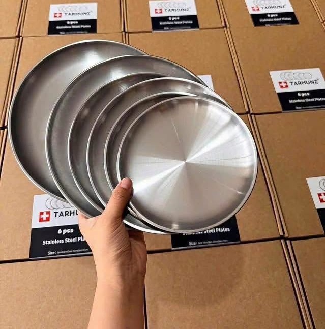 Bộ 6 Đĩa Inox Cao Cấp Tarhunz® Chống Gỉ, Chống Rơi Vỡ_thumbnail_9