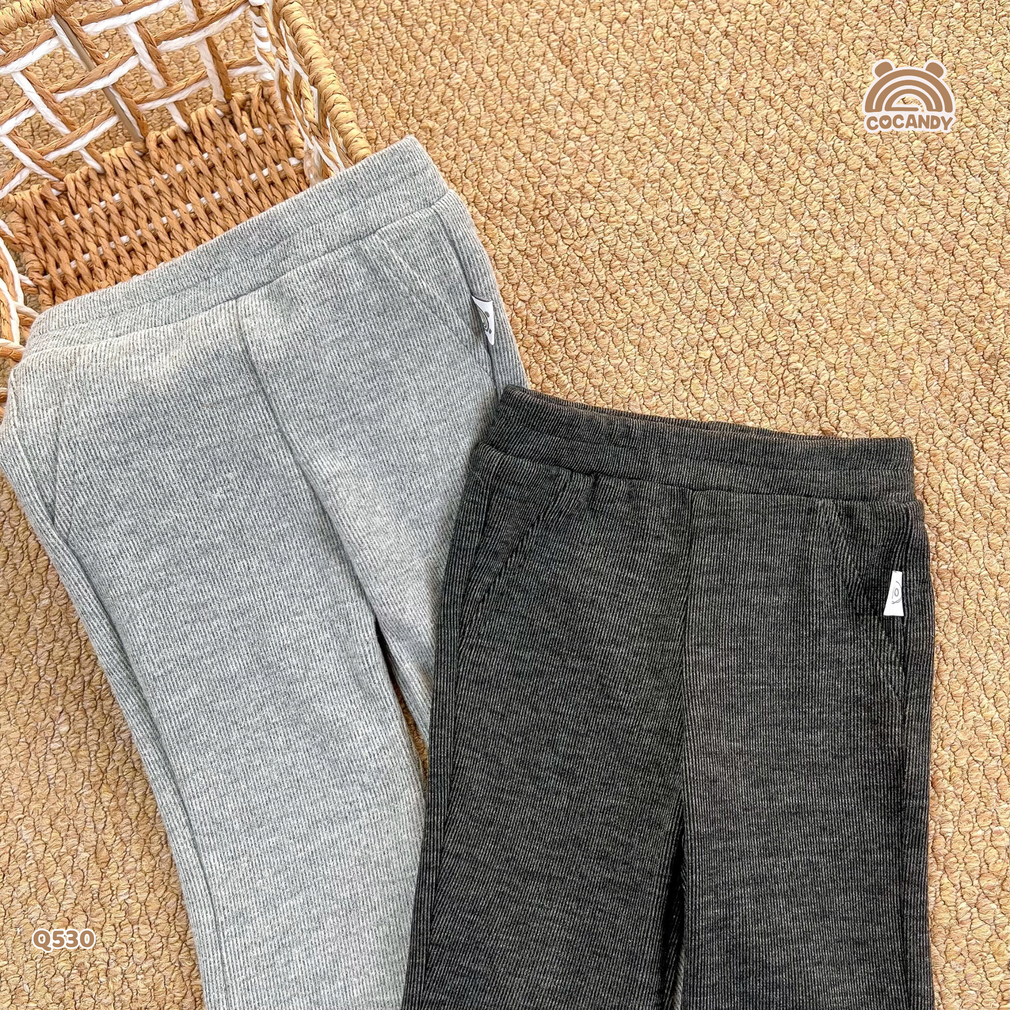 Quần dài legging XÁM ĐẬM phối nơ gấu_thumbnail_5