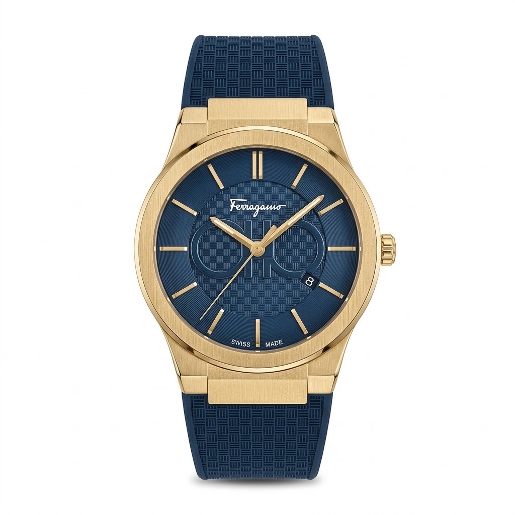 Ferragamo Watch with Rubber Strap