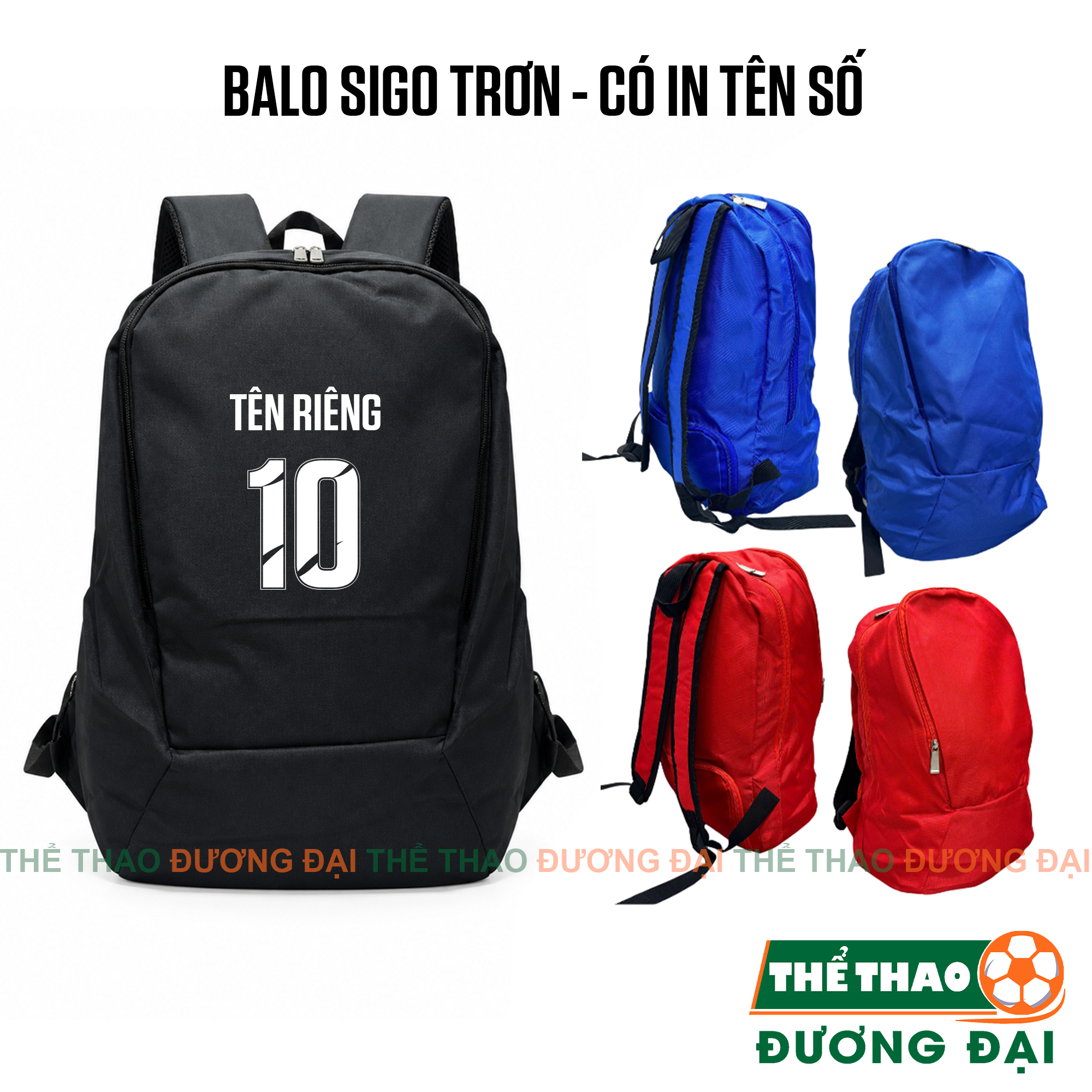 Balo Thể Thao Sigo Trơn Kiểu Dáng Năng Động Chống Nước Chắc Chắn Thể Thao Đương Đại