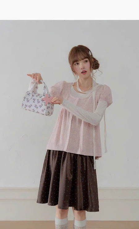 Lucas - Set áo thun len hoa nhí dài tay SeeU + áo khoác cộc tay bom cài 2 cúc boc 80881_thumbnail_5