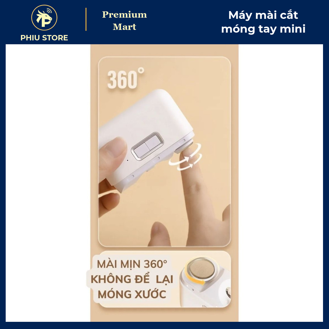 Máy Cắt Tỉa Móng Tay Điện Mini Có Đầu Mài Đánh Bóng 2 Chế Độ, Đèn LED, Sạc Type-C - Máy Bấm Móng Tay Cho Bé Và Người Lớn - PHIU STORE_thumbnail_1