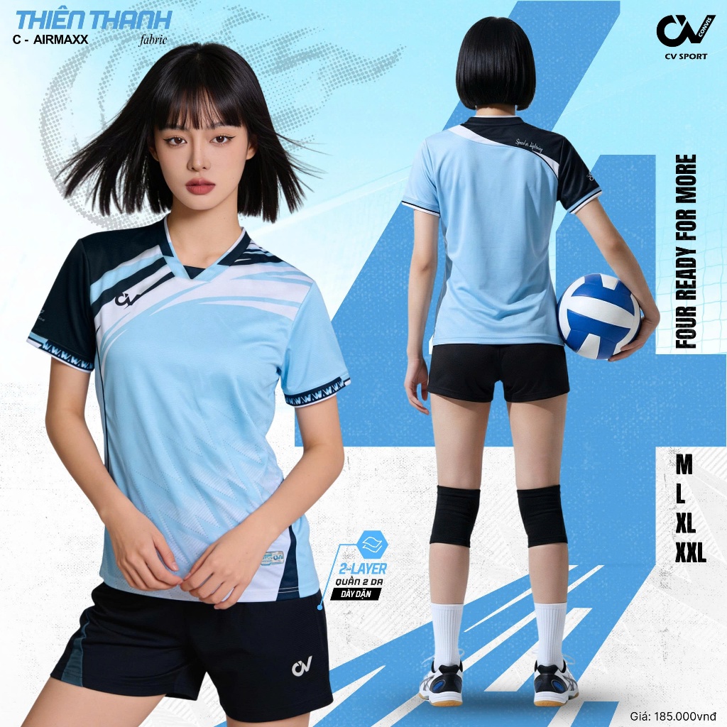 BST Quần Áo Bóng Chuyền CV CV04 Thun Mè C-Airmaxx Thoáng Khí Thể Thao Đương Đại_thumbnail_3