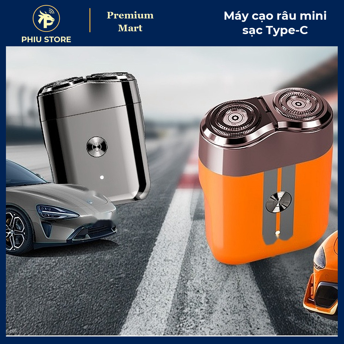 Máy Cạo Râu Mini 2 Đầu Quay Sạc Type-C, Cạo Khô Và Ướt, Thân Máy Chống Nước, Nhỏ Gọn Bỏ Túi - PHIU STORE_thumbnail_1