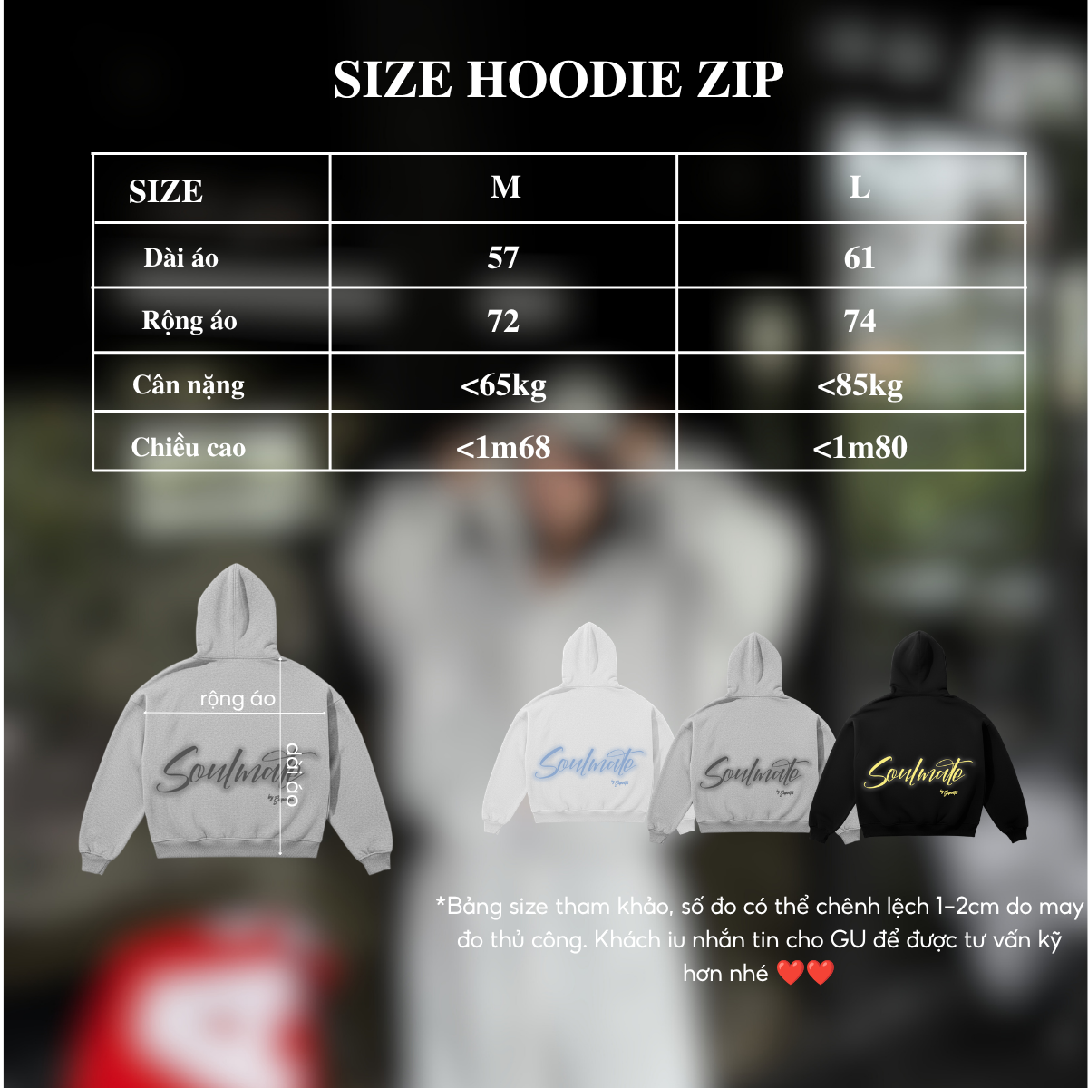 Áo Hoodie Zip Soulmate GUPO Áo Khoác Nỉ Ép Hàn 380GSM Thêu Nổi Form Boxy Unisex Local Brand - AKN-01_thumbnail_12