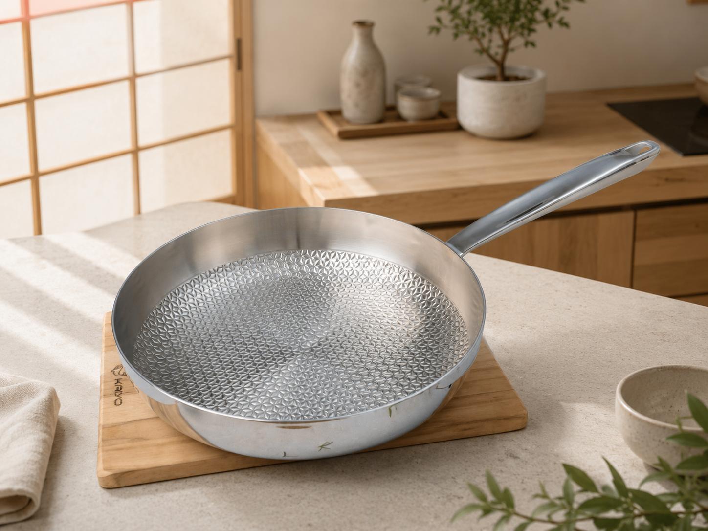 Chảo inox Vân Nổi Embrossed Silver Crown Kaiyo_thumbnail_2