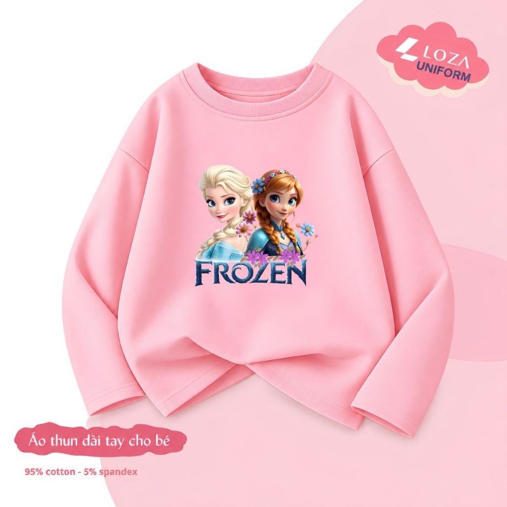 Áo thun dài tay bé gái hình Elsa - Loza KT3799_thumbnail_2