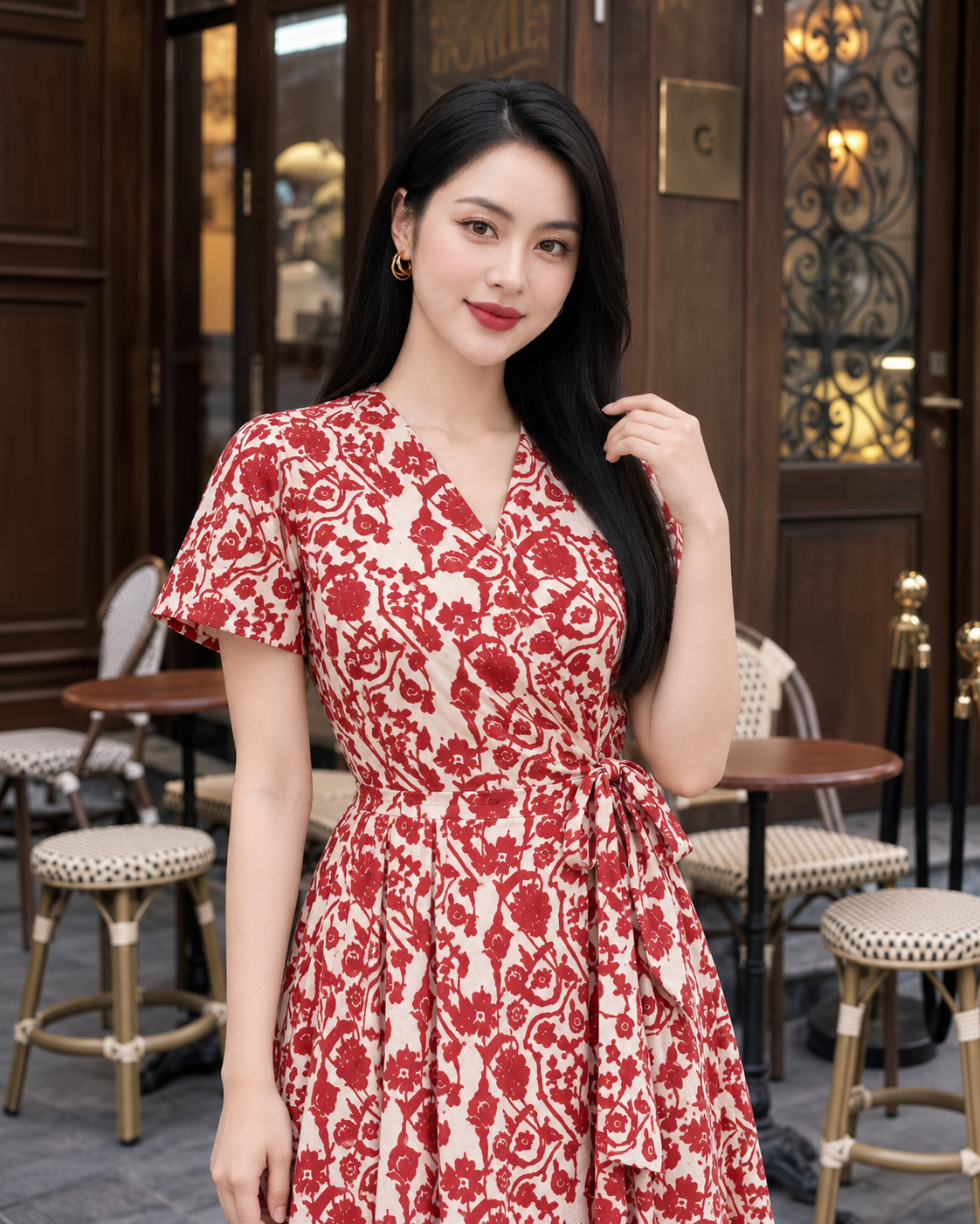 LV013 - VÁY HỌA TIẾT