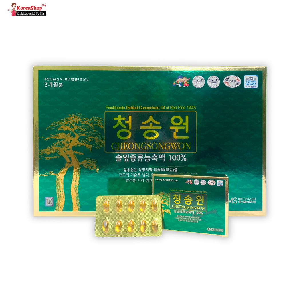 Tinh dầu thông đỏ Cheongsongwon 180 Viên_thumbnail_1