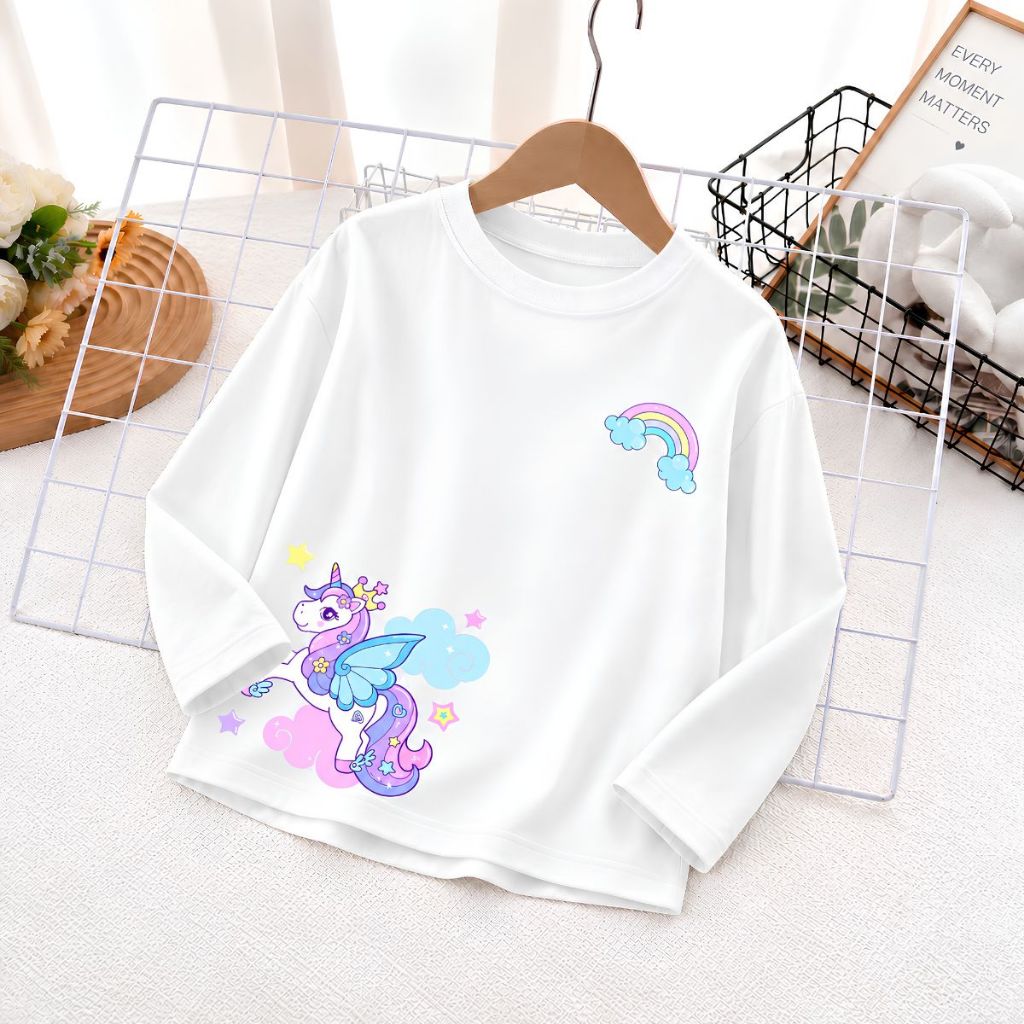 Áo thun dài tay bé gái hình Ngựa Pony dễ thương - Loza Kids  KT3732_thumbnail_7