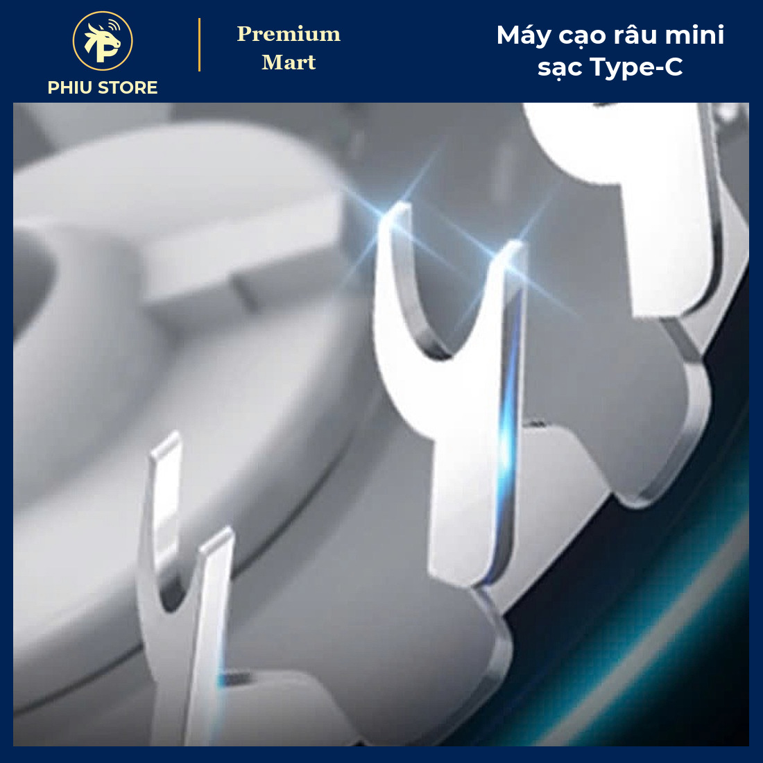 Máy Cạo Râu Mini 2 Đầu Quay Sạc Type-C, Cạo Khô Và Ướt, Thân Máy Chống Nước, Nhỏ Gọn Bỏ Túi - PHIU STORE_thumbnail_3