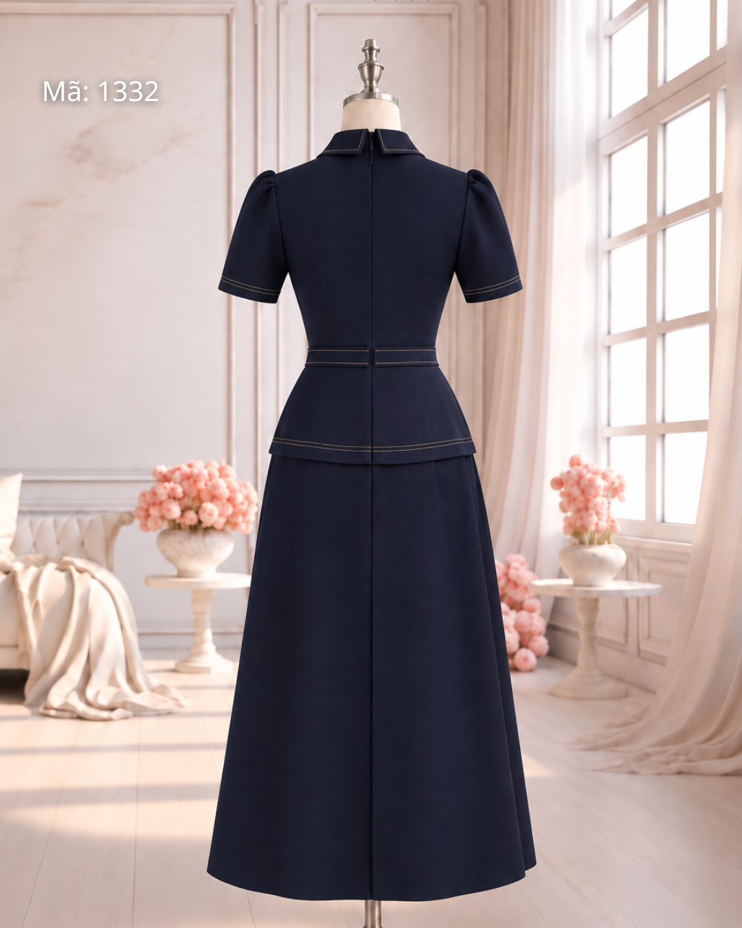 Đầm Xoè Viền Chỉ Tag Bướm