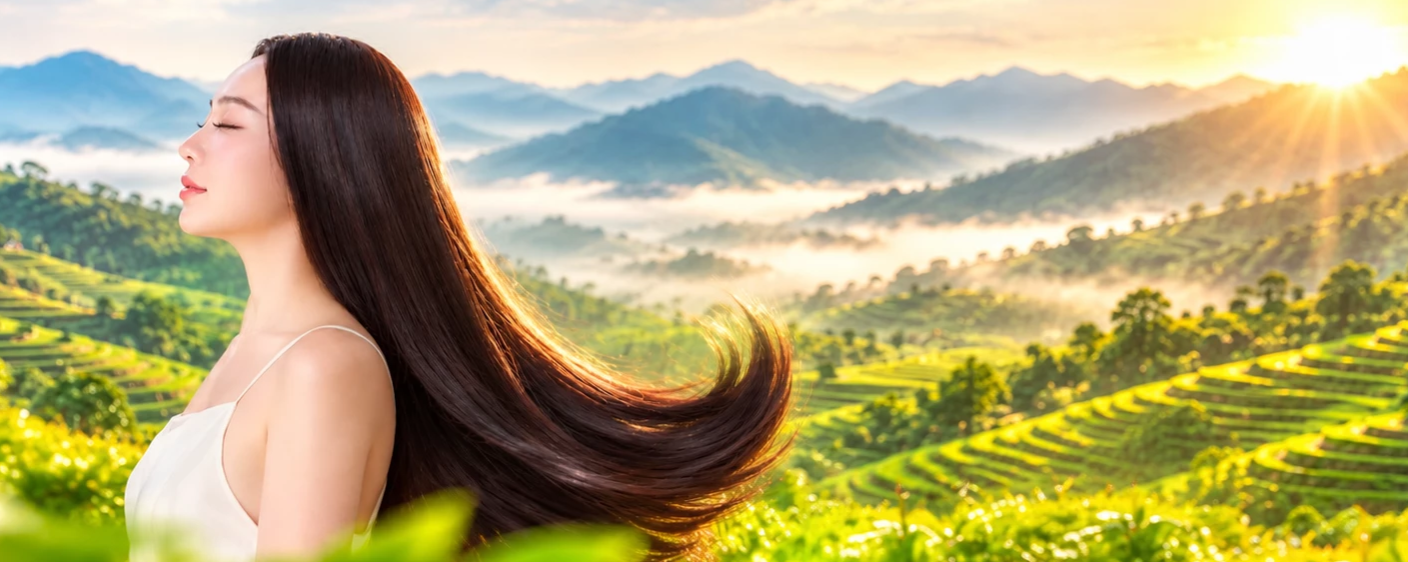 Serene Sunrise Over Terraced Hills