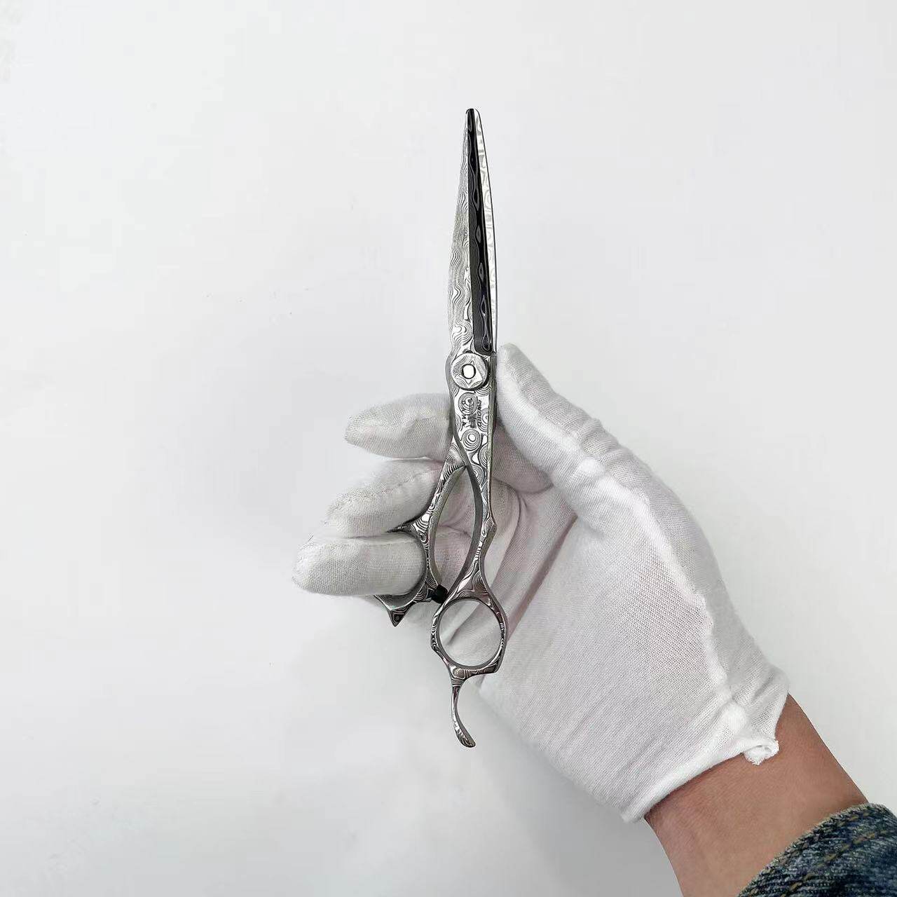 Kéo cắt & tỉa tóc Mizutani – D-series / Yugagi / Damascus (Hàng order)_thumbnail_13