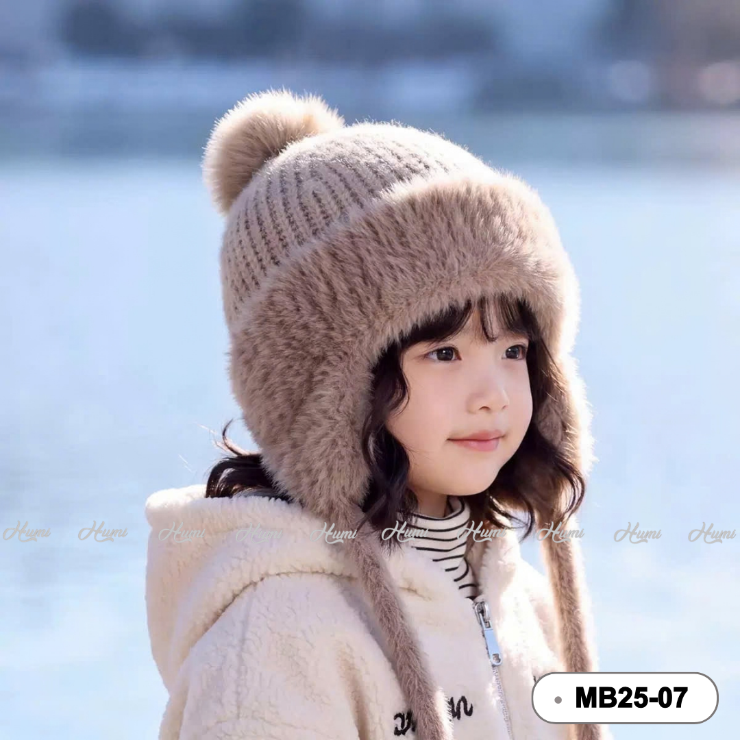 MŨ LEN TRẺ EM (MB25-07 Nâu)