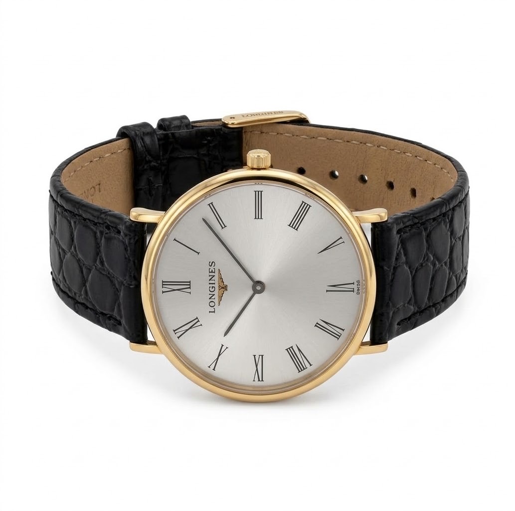 Longines Leather Flat Watch