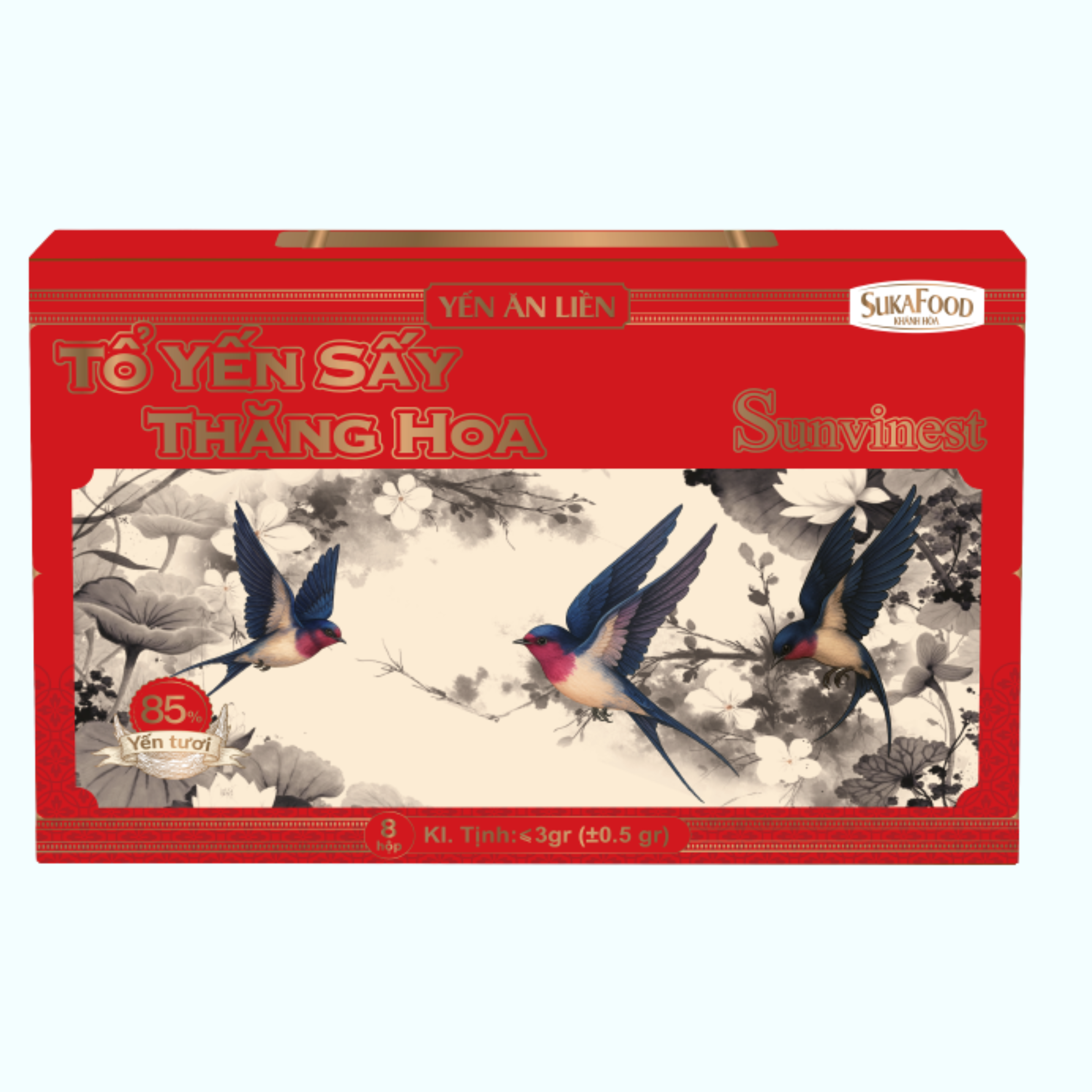 [CB3] YẾN SẤY THĂNG HOA (8 hộp + gói đường phèn + hộp 1 sản phẩm bên ngoài + bình giữ nhiệt)