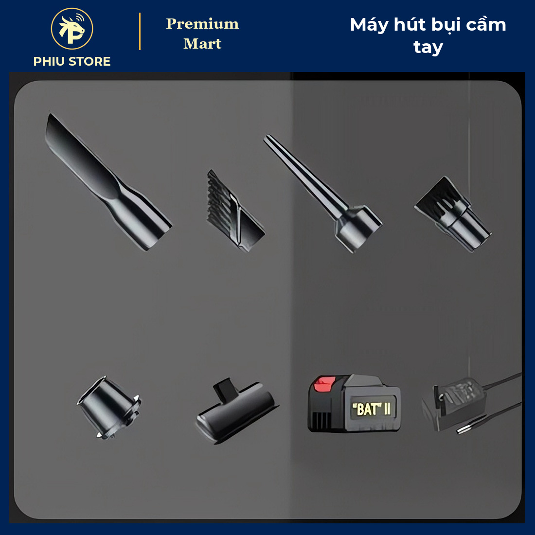 Máy Hút Bụi Cầm Tay Không Dây 2 Trong 1 Hút Thổi, Hút Bụi Ô Tô, Khe Kẹt, Bàn Phím, Lông Thú Cưng - PHIU STORE_thumbnail_2