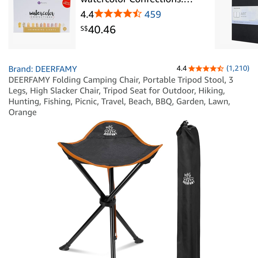 Ghế Xếp 3 Chân Dã Ngoại DEERFAMY (0.95kg - Chịu Tải 100kg)_thumbnail_2