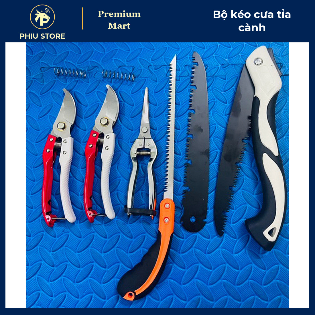 Bộ Dụng Cụ Tỉa Cành Làm Vườn Thép SK5 4–13 Món - Kéo Cắt Cành, Kéo Tỉa, Cưa Lách, Cưa Gấp Gọn, Đá Mài - PHIU STORE_thumbnail_3