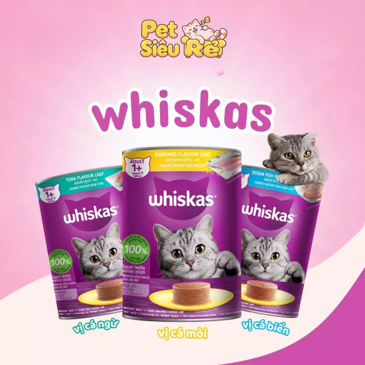 Pate Whiskas Lon 400G