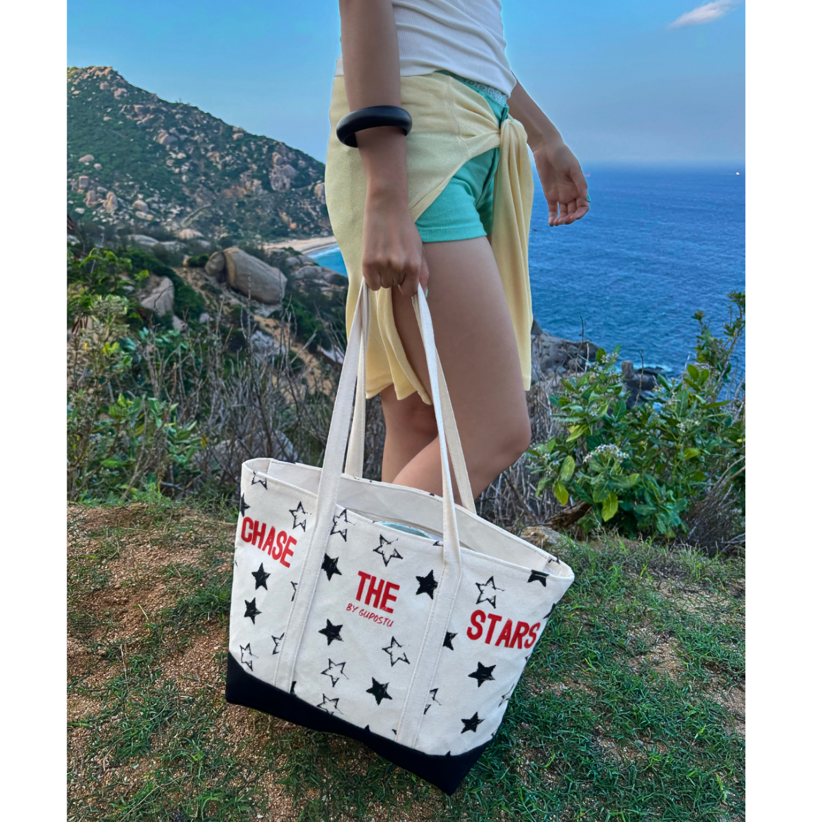 Túi Tote Canvas GUPO Starlight Tote Form Cứng Có Khoá Kéo - TNS01_thumbnail_2