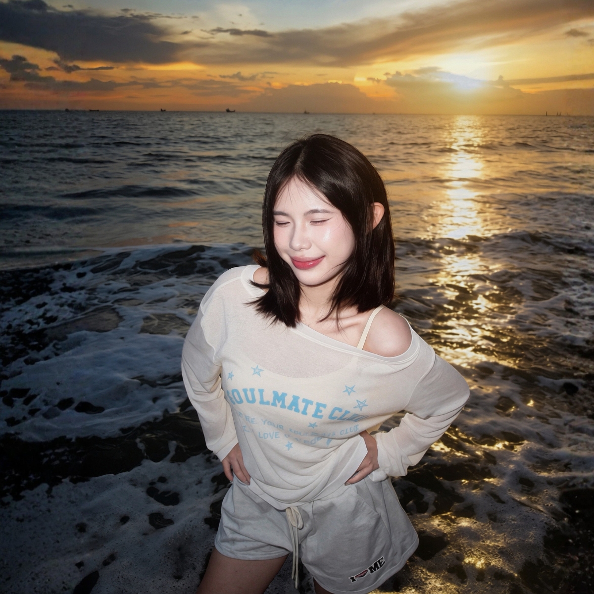 Áo Thun Lệch Vai Tay Dài 𝙂𝙐𝙋𝙊 𝙇𝙤𝙫𝙚 𝘼𝙡𝙧𝙚𝙖𝙙𝙮 Form Rộng Cổ Thuyền Thun Giấy Mỏng Nhẹ - ATG02