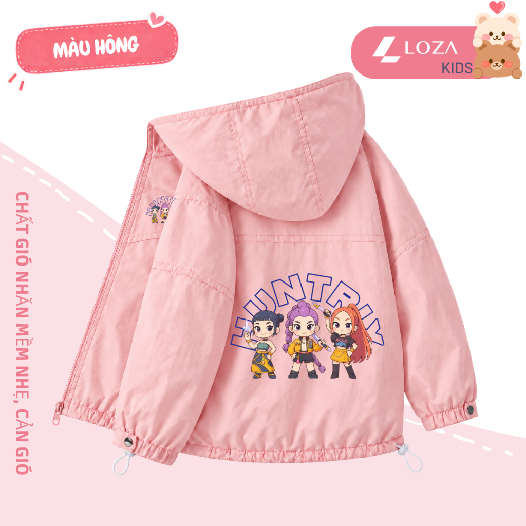 Áo gió bé gái in hình các cô gái nhóm Huntrix - Loza Kids  AJ006_thumbnail_4
