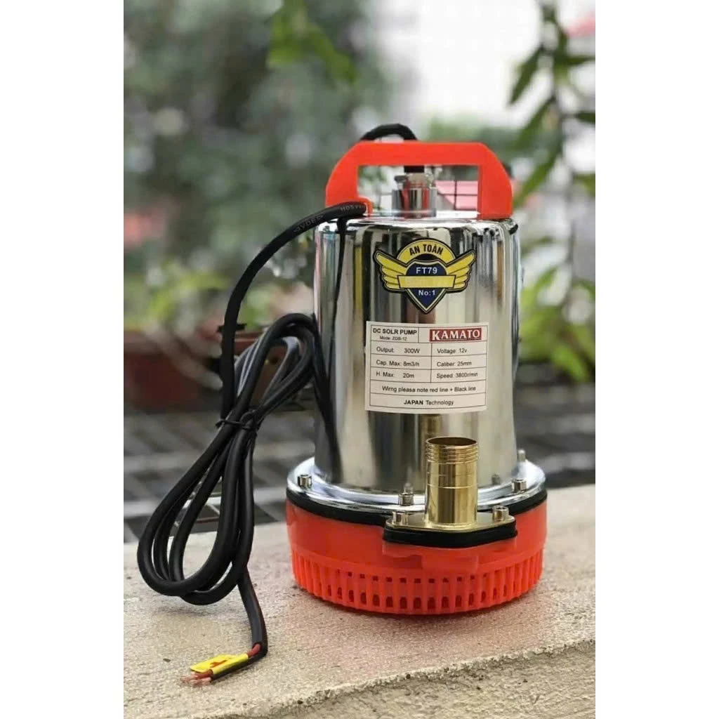 Máy Bơm Chìm Kamato 12V 300W Chạy Bình Ắc Quy | Nông Cơ Điện