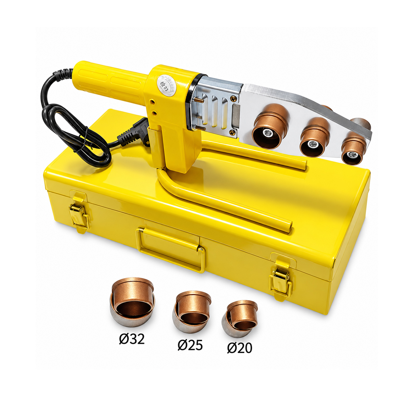 Máy hàn nhiệt - hàn ống nước, các loại ống nhựa nhiệt dẻo PP-R, PE, PP-C.Công suất 500W / 1200W,cốc từ 20-63, dây chống cháy_thumbnail_1