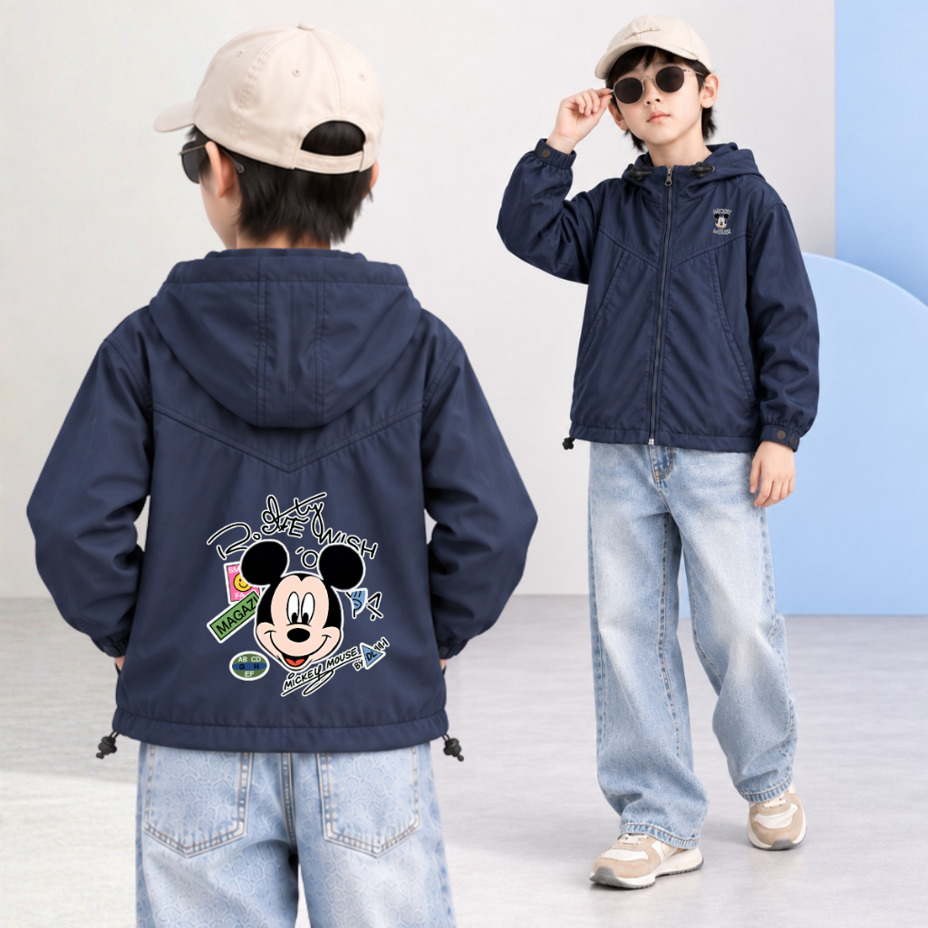 Áo gió bé trai in hình Conan, Doraemon, Mickey -  Loza Kids AJ001_thumbnail_6