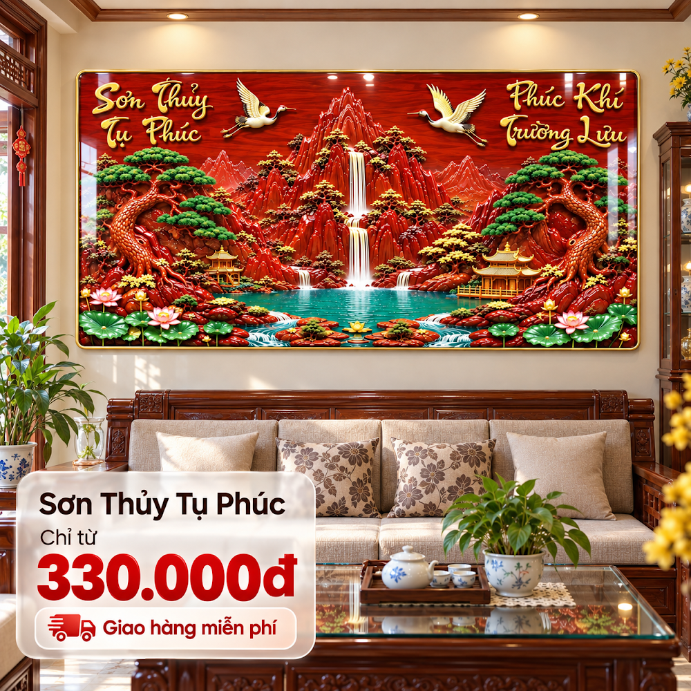 Tranh Sơn Thủy Tụ Phúc